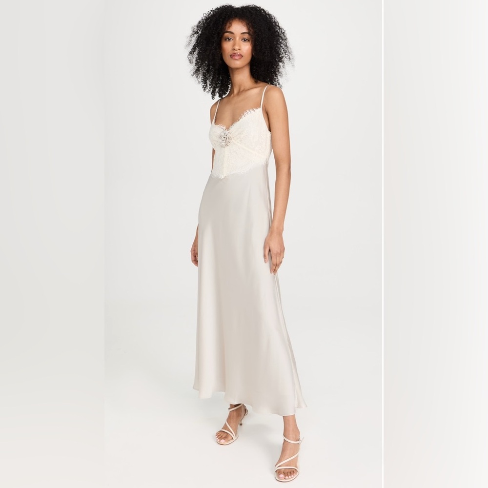 Lace detail slip dress